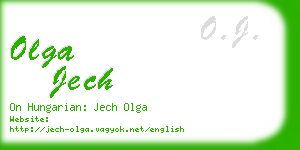 olga jech business card